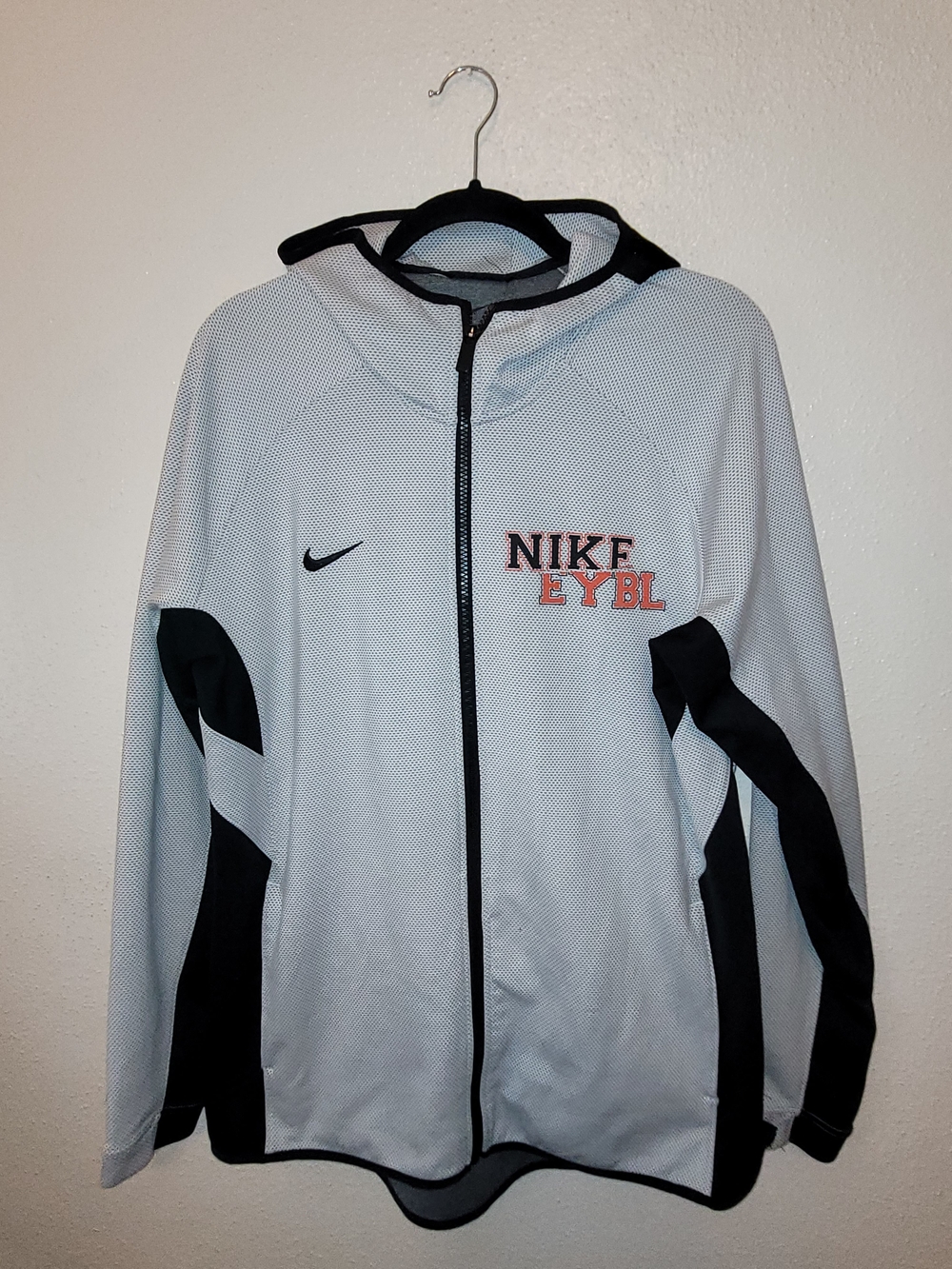 Nike Dri-FIT EYBL Full Zip Hooded Jacket Gray Black Men's Size Large